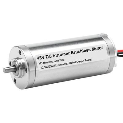 48V DC Inrunner Brushless Motor with M3 Mounting Hole Size and 12.5W/25W/Customized Rated Output Power